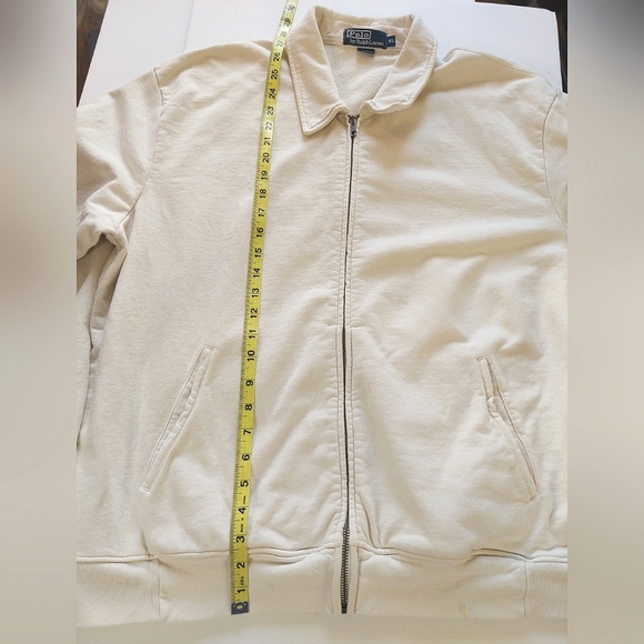 Ralph Lauren Polo Mens Soft 100% Cotton XL Off White Jacket - Picture 10 of 11